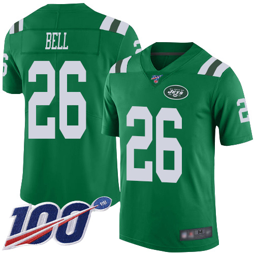 New York Jets Limited Green Men LeVeon Bell Jersey NFL Football #26 100th Season Rush Vapor Untouchable->women nfl jersey->Women Jersey